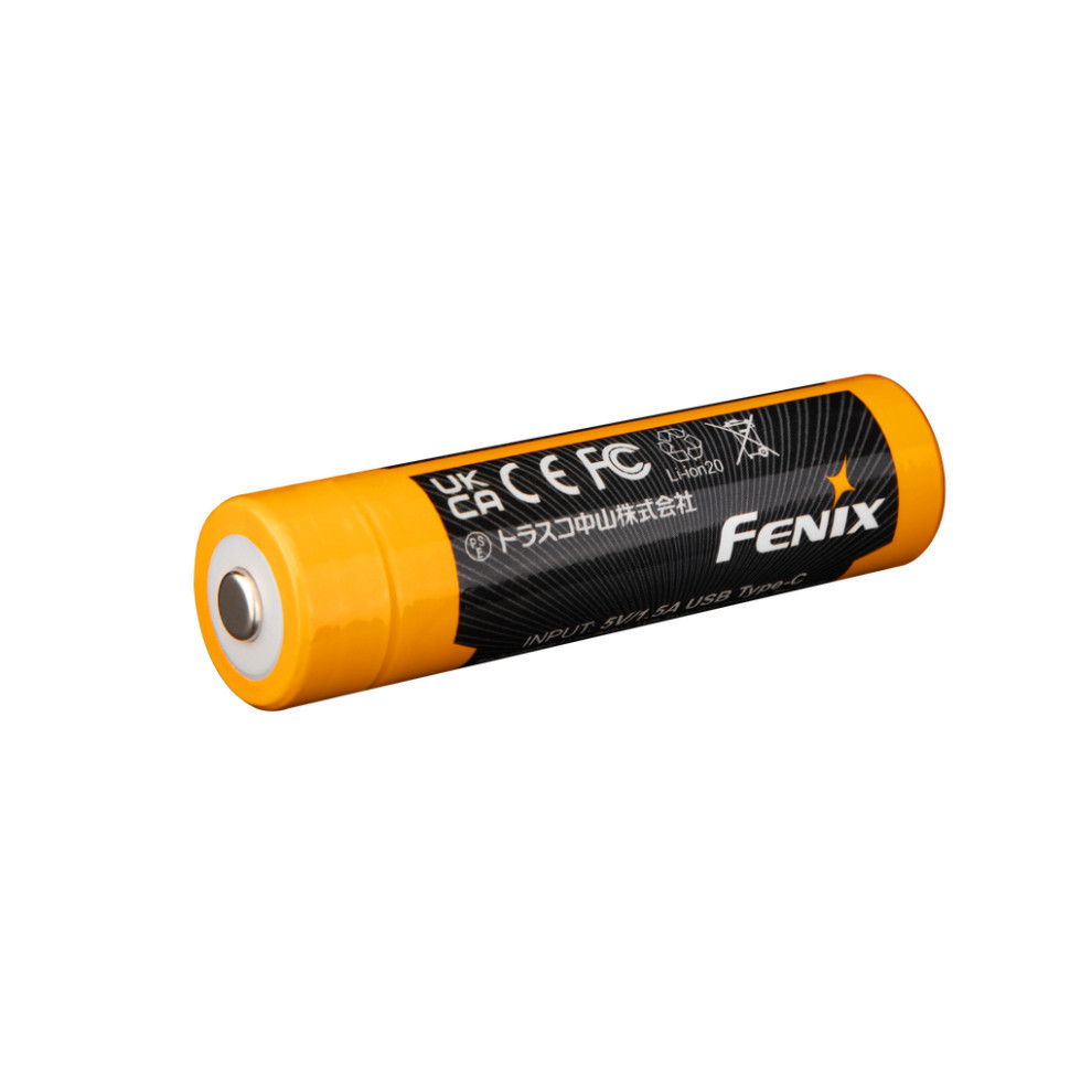 Акумулятор 18650 Fenix ​​ARB-L18-4000U із зарядкою Type-C (Чорно-жовтий) Київ - фото 6