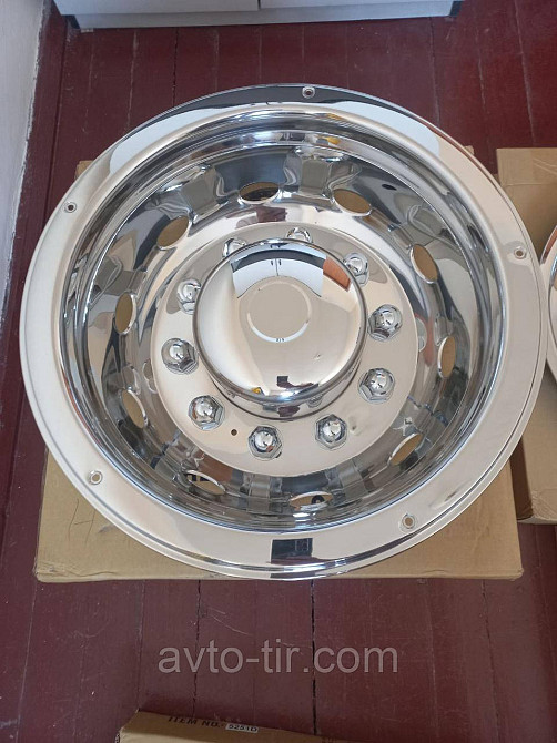 Колпак колеса глубокий задний 22.5 (нержавійка) ведуча вісь Колпак задний 22.5 Ковпак на автобус 22.5 Луцьк - фото 3