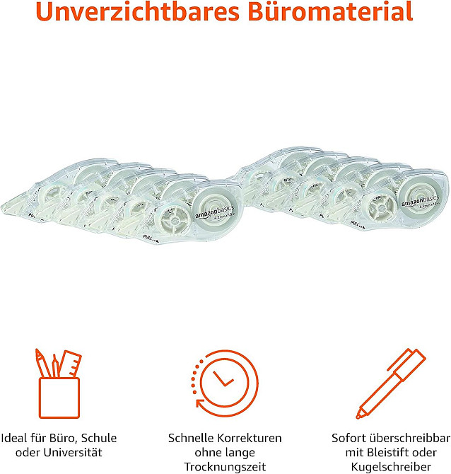 Корректирующая лента AmazonBasics EUAZTW10PK прозрачная 4.2 мм x 10 м уп.10 Киев - изображение 5