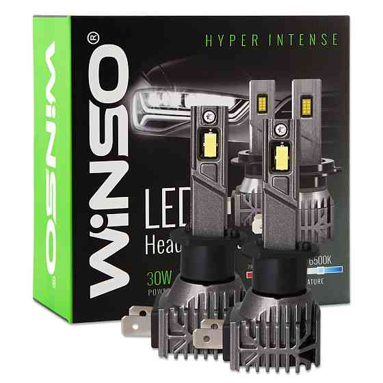 Автолампа Winso LED H1 12/24V 30Вт 3000Лм 6500K CSP3570 2шт Львів