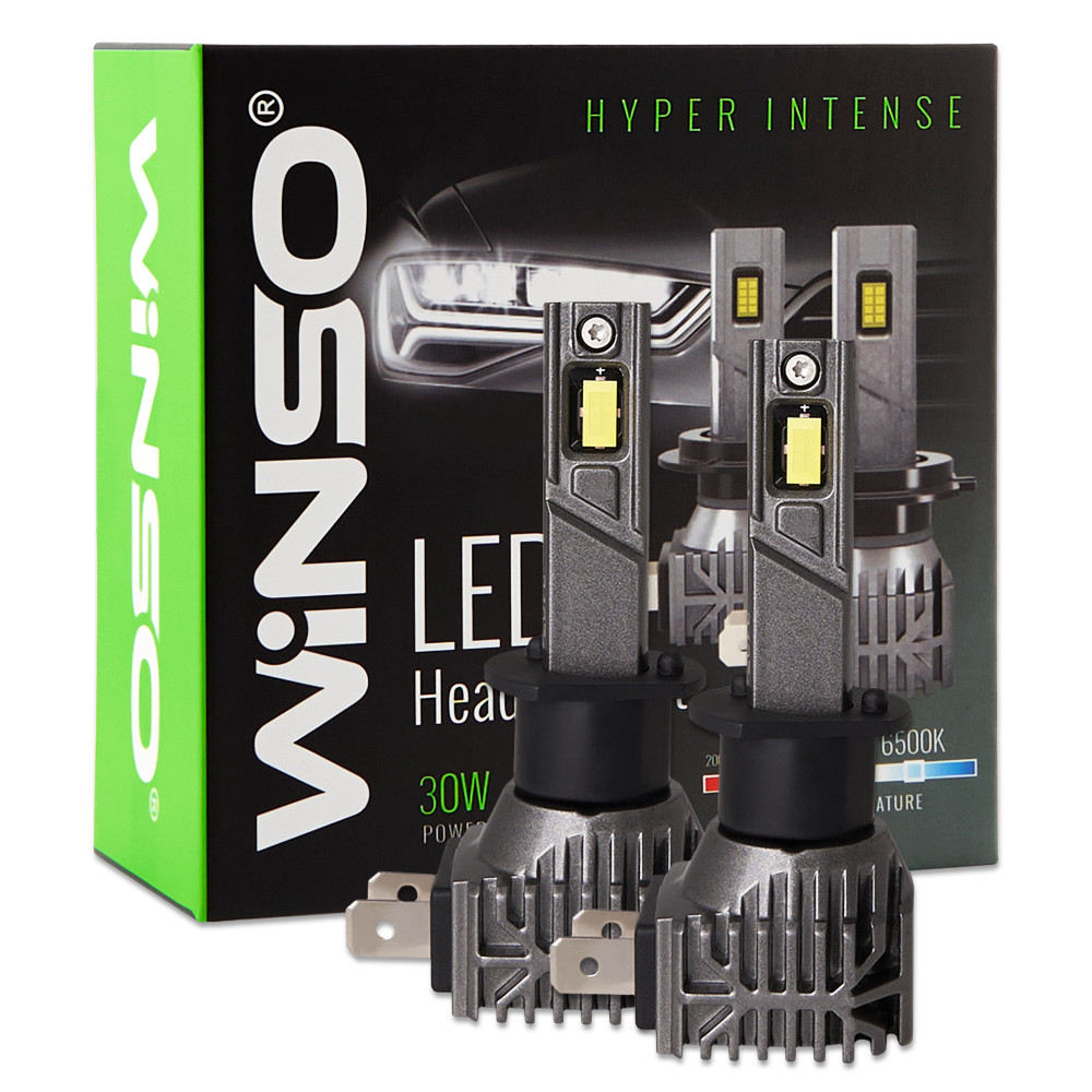 Автолампа Winso LED H1 12/24V 30Вт 3000Лм 6500K CSP3570 2шт Львов - изображение 1