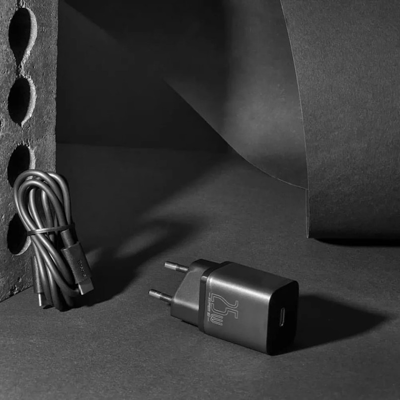 Сетевое зарядное устройство Baseus Super Silicone PD Charger 25W Cable Type-C to Type-C 3A (1m) черный Львов - изображение 10