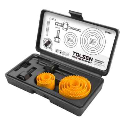 Коронка Tolsen коронок по дереву 11 предм. 19-64 мм (75865) Винница