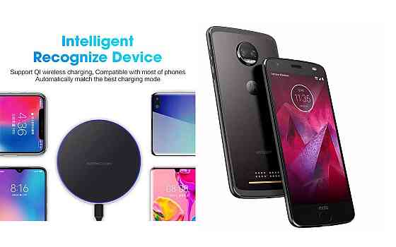 Бездротовий зарядний пристрій Copper до 30W для LG V50 ThinQ, V50 ThinQ 5G, V50s ThinQ, USB-C, LED Київ