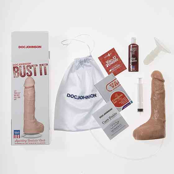 Фалоімітатор, що кінчає Doc Johnson The Realistic Cock ULTRASKYN - Squirting 9,5 Inch Vanilla Sex Aura Київ
