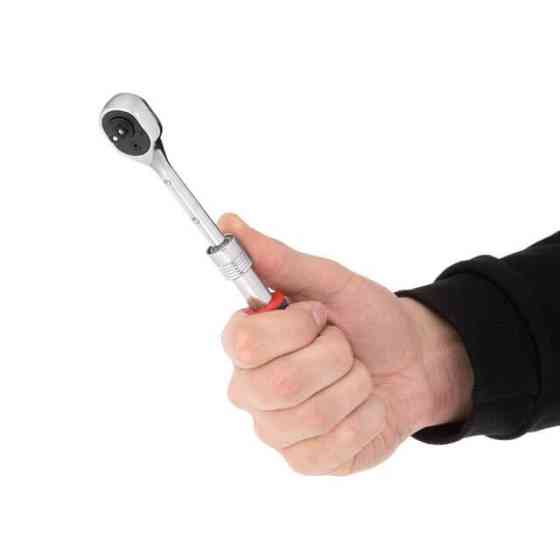 Тріскачка INTERTOOL 72 зуба 1/4 ", Cr-V STORM - хром-ванадієва сталь Львів