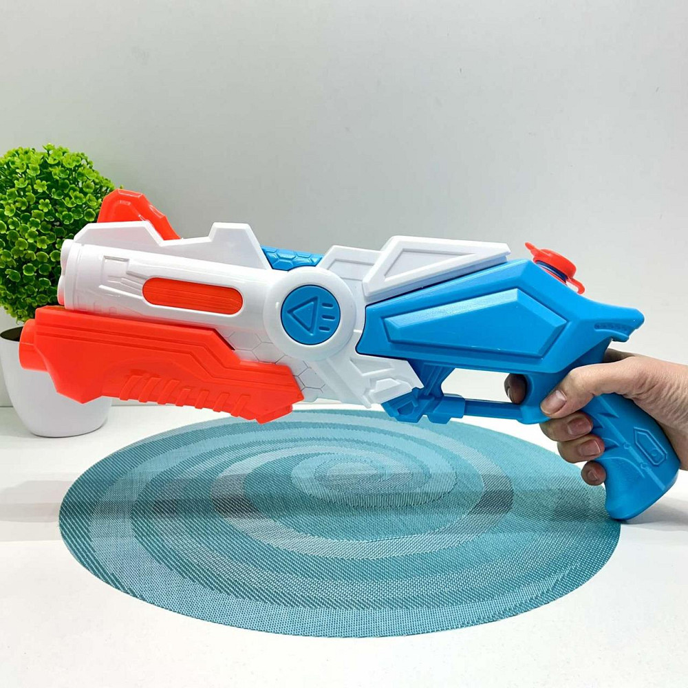 Бластер водяний з помпою 40см Білий з блакитним (M 5855) Чернігів - фото 6