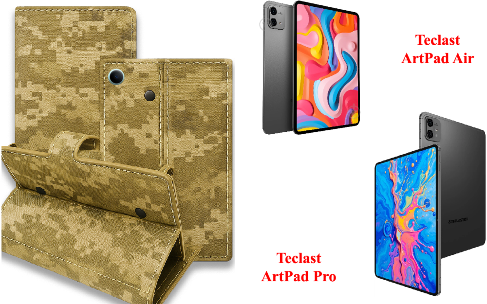 Книжка-трансформер для планшета Teclast ArtPad Air, Teclast ArtPad Pro, колір Black Pixel Київ - фото 1