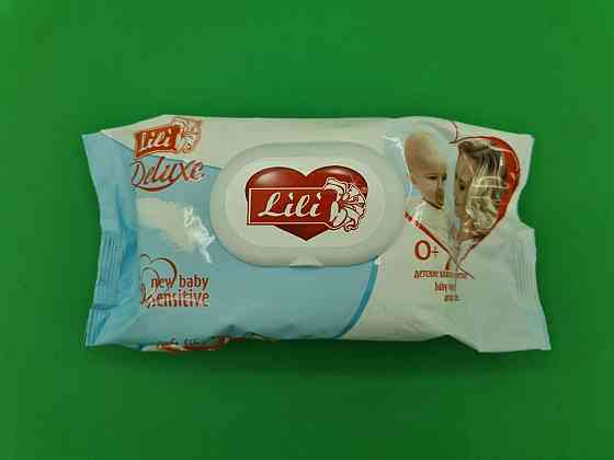 Волога серветка 120 шт з клапаном "LILI DELUXE" Календула та вітамін Е (1 пачка) Харків