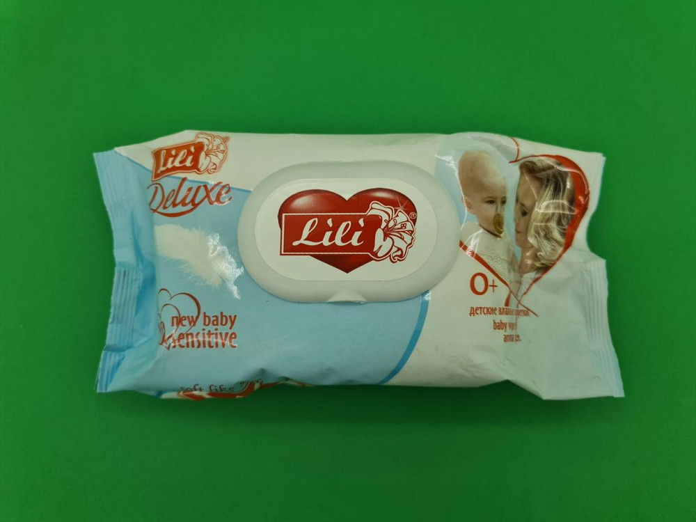 Волога серветка 120 шт з клапаном "LILI DELUXE" Календула та вітамін Е (1 пачка) Харків - фото 2