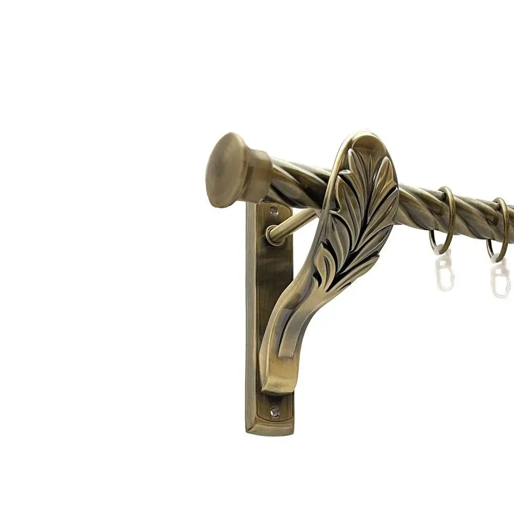 Карниз Orvit Дуо металевий однорядний ретро скручена труба кільце металеве Антик 25 мм 240 см (00-00016751) Львов - изображение 1