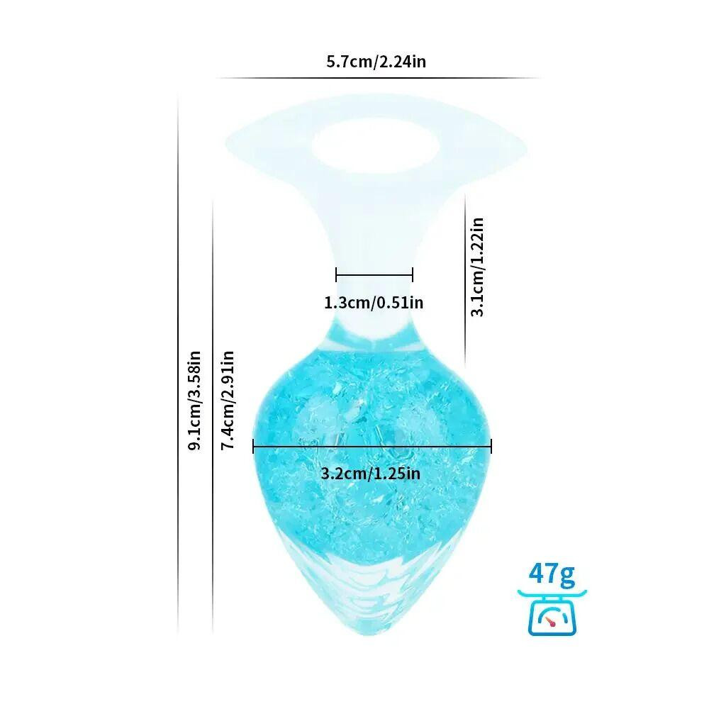 Анальная пробка Liebe Seele Heart-shaped Crystal Anal Plug - Blue Small Sex Aura Киев - изображение 2