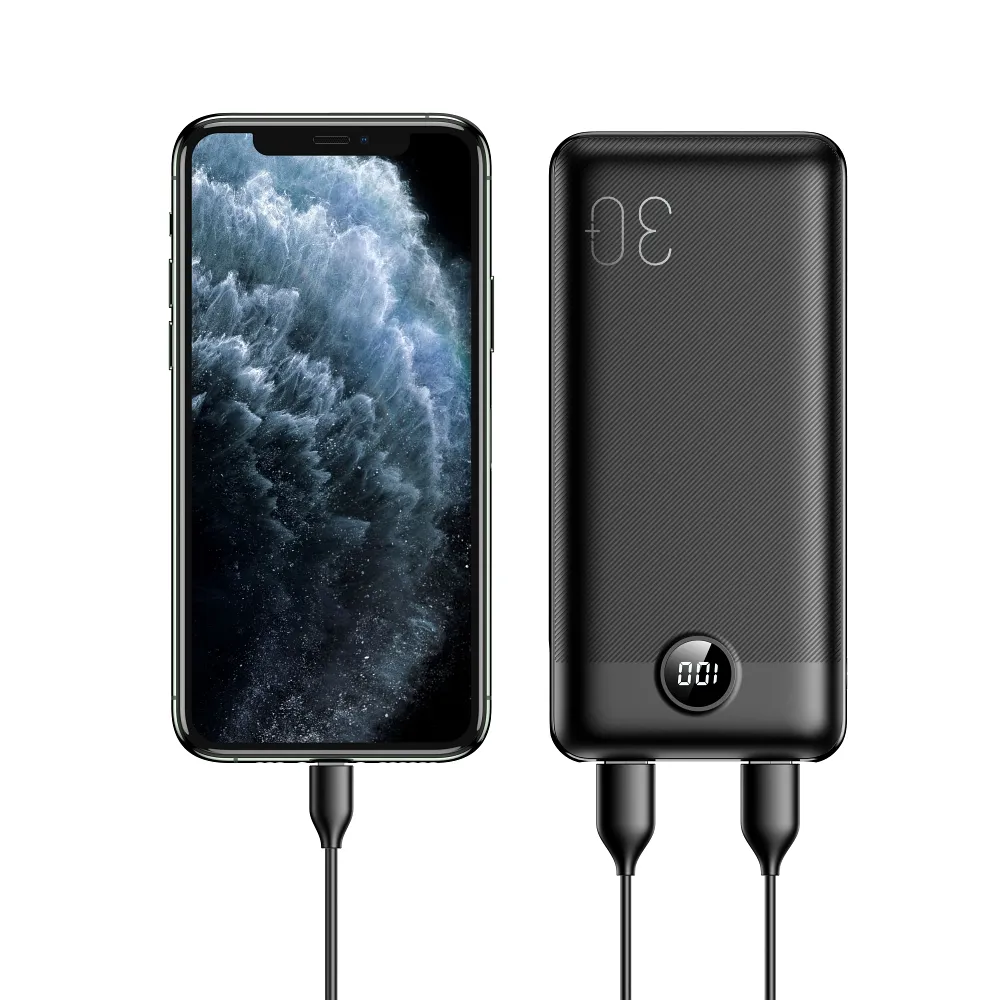 Зовнішній акумулятор VEGER 30000 mAh PD QC3.0 3A 20W L30 (W3008PD) black Одеса - фото 6
