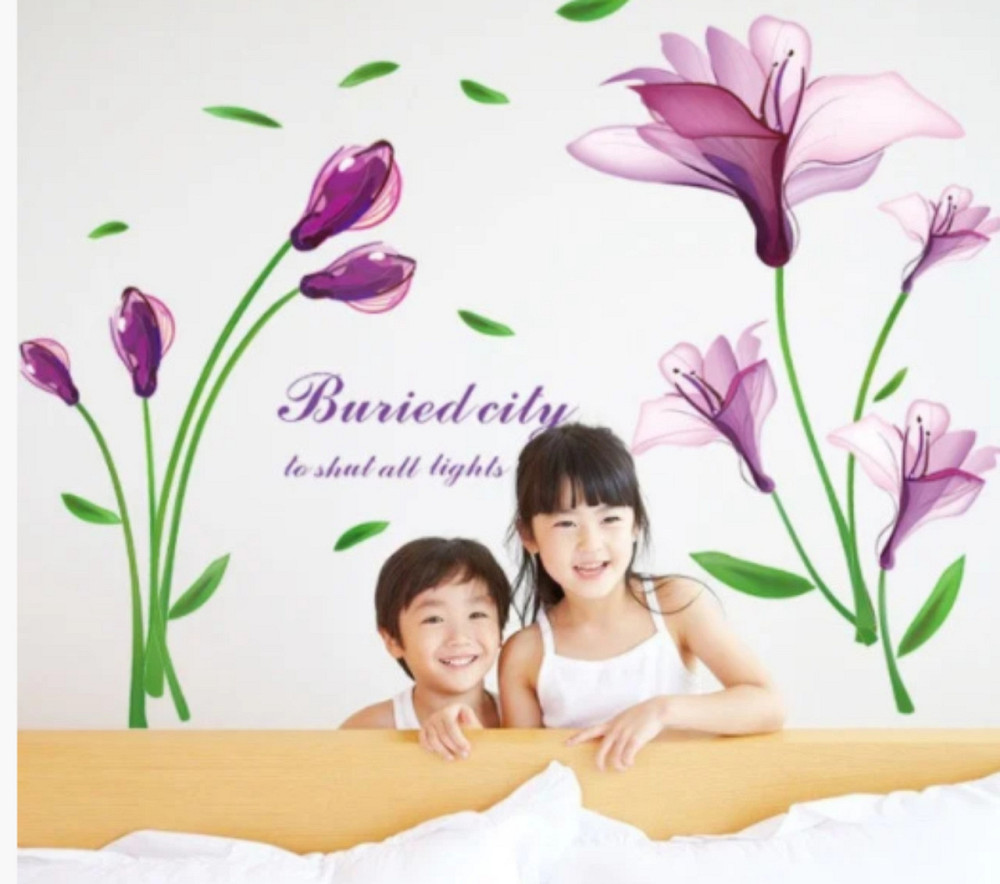 Наклейка интерьерная Сиреневые цветы Киев - изображение 4