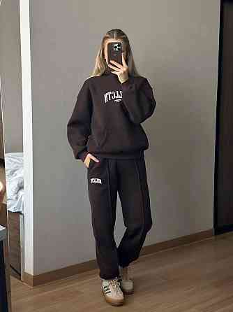 Женский теплый прогулочный костюм двойка: кофта и штаны турецкая трехнить на флисе Одесса