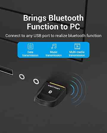 Адаптер USB Bluetooth 5.0 Vention колір чорний CDSB0 Одеса