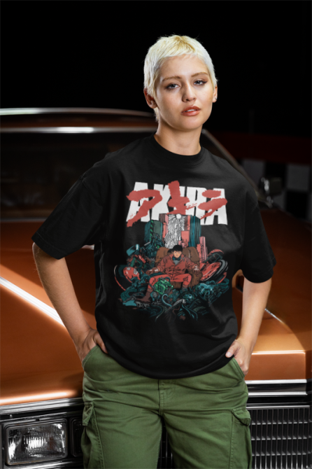 Футболка для мальчика аниме Акира Аниме Ретро Нео оверсайз (рост от 165 до 180 ) Черний AnimeJ0591m Днепр - изображение 2