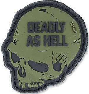 Шеврон 3D PVC на липучке 101INC #16018 Deadly as hell 