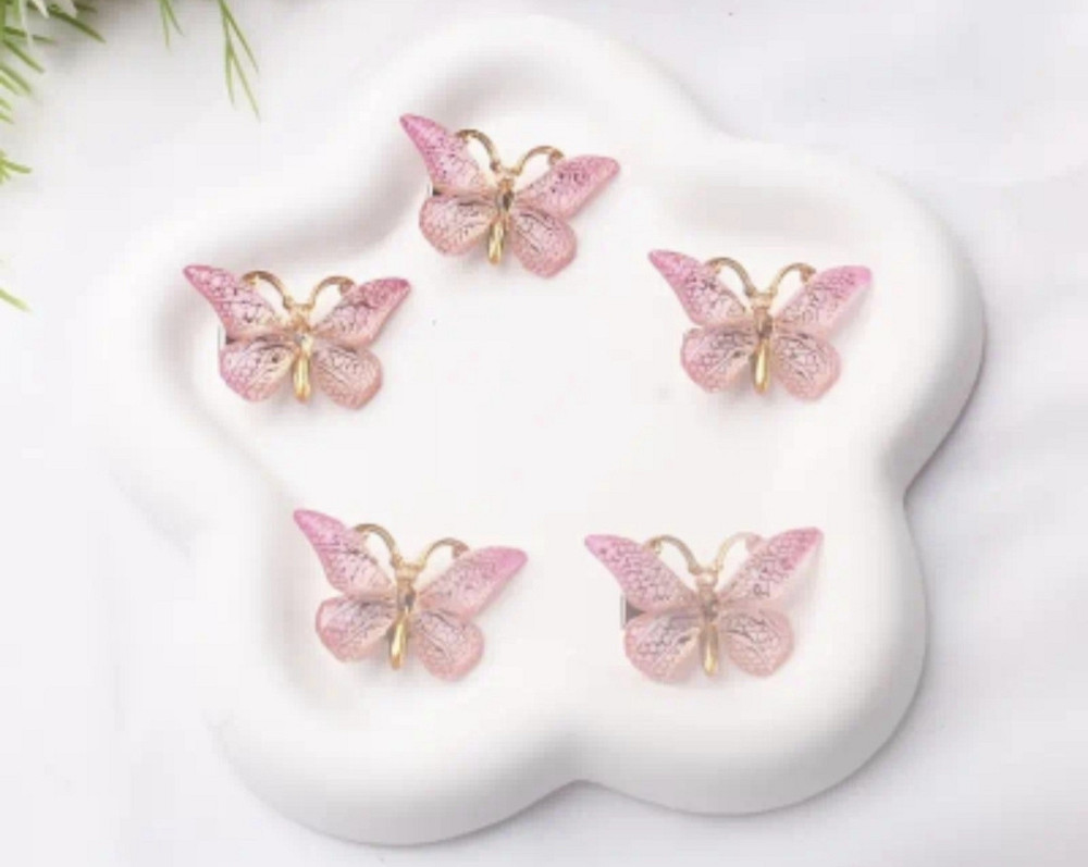 Затискач "Метелик" маленький Рожевий Сміла - фото 6