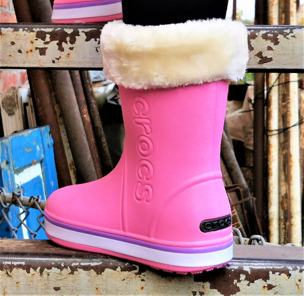 Жіночі Гумові Напівчоботи CROCS Рожеві Чоботи Крокси Теплі Зимові (розміри: 36,37,38,40,41) - 23 Дніпро - фото 8