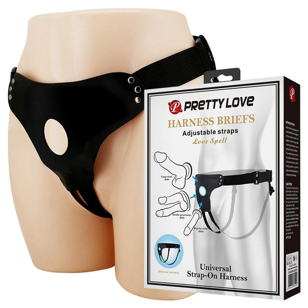 Трусики-ремни для страпона Pretty Love Love Spell, чёрные, 80-118 см Sex Aura Киев - изображение 1