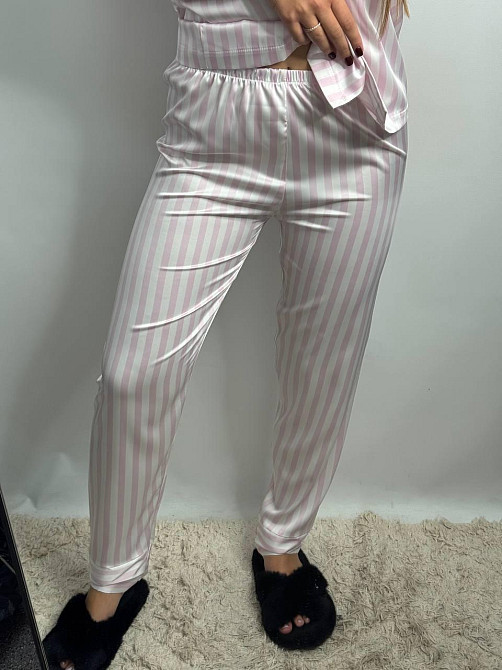 Женская пижама сатин Розовый XL-XXL Харьков - изображение 3