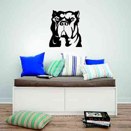 Декоративное настенное Панно «Кане-корсо», Декор на стену 90*79 см., Черный Киев