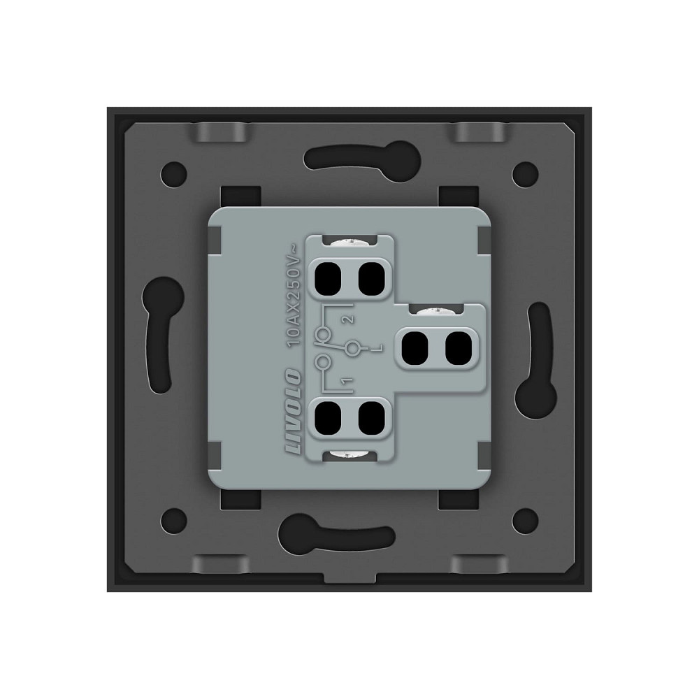 LIVOLO Вимикач універсальний 1-клавішний LIVOLO чорний матовий скло 250В 10А Коломия - фото 13