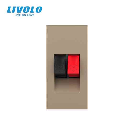 LIVOLO Hi-Fi аудіо розетка LIVOLO (Banana), золота, для колонок і підсилювачів, модуль 0.5 пост Коломия