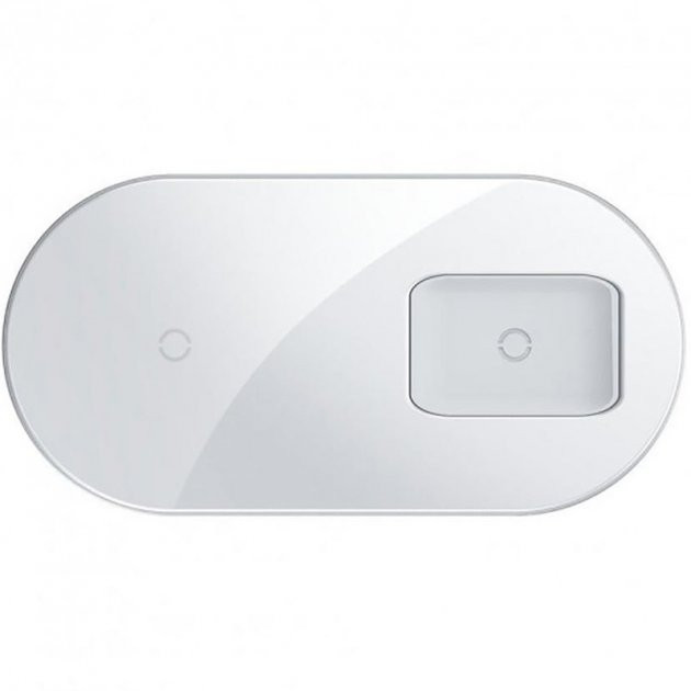 Бездротова зарядка Baseus Simple Wireless Charger 2 в 1 WXJK-С02 (Біла) Миколаїв - фото 3