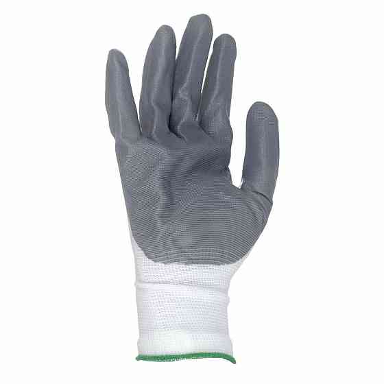Перчатки трикотажные с частичным нитриловым покрытием р10 (серые, манжет) SIGMA (9443521) Киев