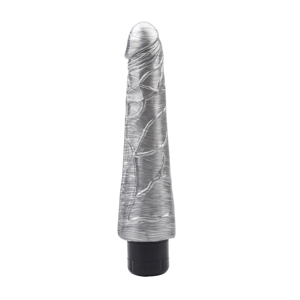 Вибратор реалистичный Chisa Dark Muscle с ярко выраженным узором вен, поворотный регулятор, серебро Sex Aura Киев - изображение 2