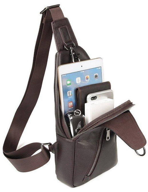 Сумка мужская через плечо Vintage 14952 Коричневая Киев - изображение 4