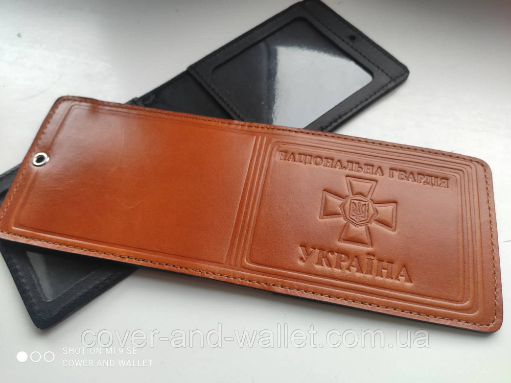 Обложка кожаная  "Національна Гвардія" Жовтий Київ - фото 2