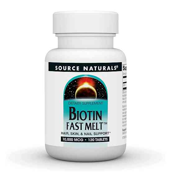 Біотин для волосся Source Naturals Biotin Fast Melt 10000 mcg - 120 tabs Київ