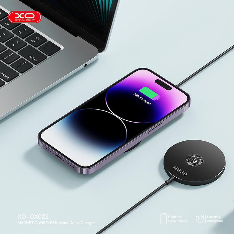 Бездротовий зарядний пристрій XO CX022 Magnetic Wireless Charger Type-C чорний Львів - фото 3