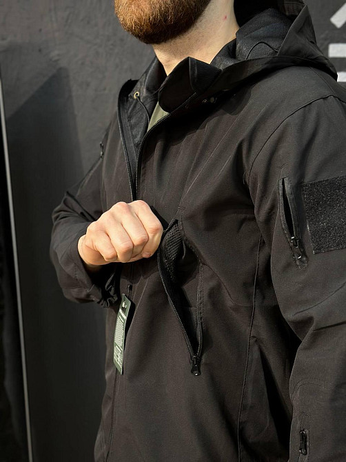 Тактичний костюм чорний softshell чоловічий літній захист від вітру і вологи комплект для служби Львів - фото 4