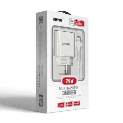 Зарядное устройство Armorstandart AR012 Basic USB 24W + cable USB to Lightning White (ARM69894) Винница