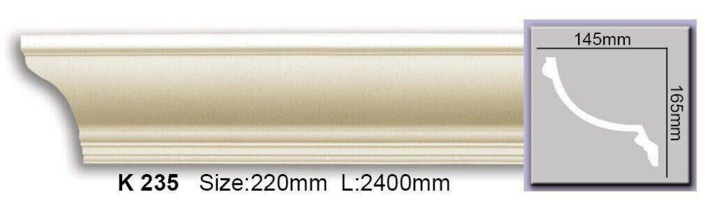 Карниз гладкий полиуретановый Harmony K 235 Днепр - изображение 1