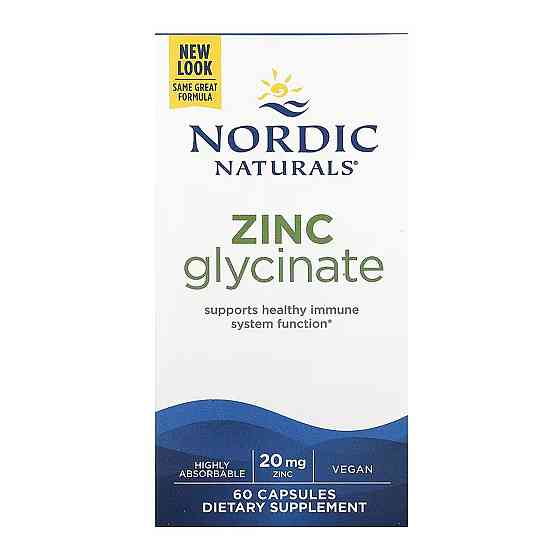 Цинк Nordic Naturals Zinc Glycinate 60 капс Київ