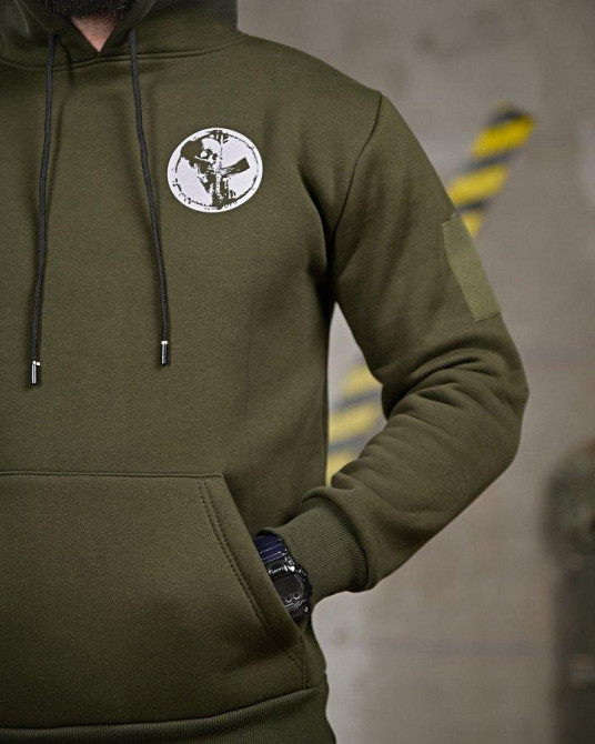Мілітарі худі на флісі GENESIS Armor oliva ПП8141 Одеса - фото 6