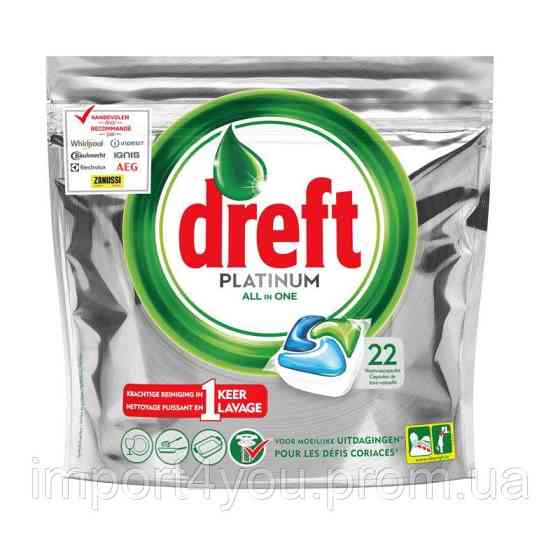 Dreft Platinum для посудомийки 22шт 