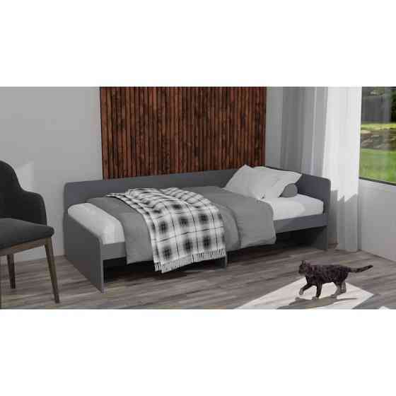 Односпальная кровать Эверест Соната-800 (без ящиков) 80х190 см Графит (DTM-5579) Львов