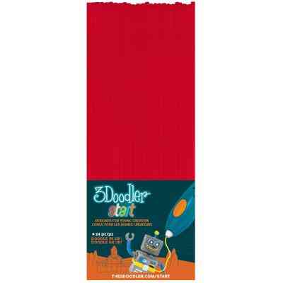 Стержень для 3D-ручки 3Doodler Start красные 24 шт (3DS-ECO03-RED-24) Винница