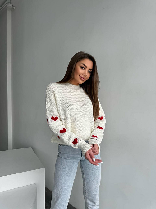 Женский стильный оверайз свитер акрил/шерсть Одесса - изображение 1