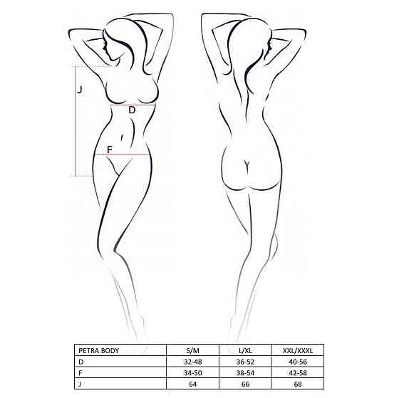 Распродажа!!! Боди-монокини с глубоким декольте PETRA BODY black XXL/XXXL — Passion Exclusive Sex Aura Киев
