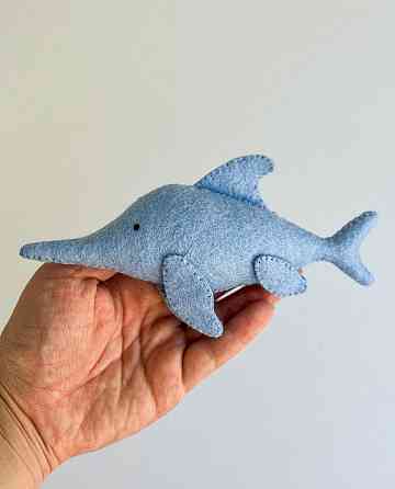 Мягкая фетровая игрушка динозавр ихтиозавр ручной работы – безопасная развивающая игрушка Киев