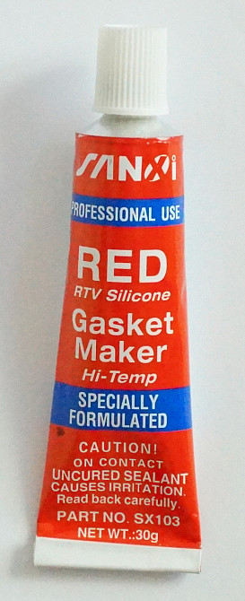 Силиконовый герметик (жидкая прокладка) SANOI (полный аналог ABRO) 25 грамм (носик в комплекте) (КРАСНЫЙ) Павлоград - изображение 1