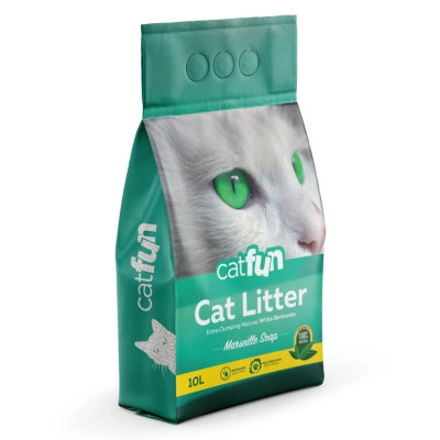 Наповнювач для туалету Catfun бентонітовий з ароматом марсельського мила 10 л (8683655071476) Вінниця - фото 1