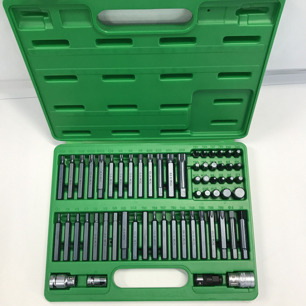Профессиональный набор бит TORX, HEX, SPLINE, RIBE, SQ 60ед. TOPTUL GCAI6003 Одесса - изображение 3